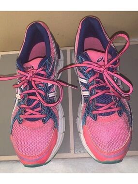 🦋🎯 Asics Gel-Excite 2 Running Shoes Pink Blue Colorway Sneakers Athletic T473Q 7